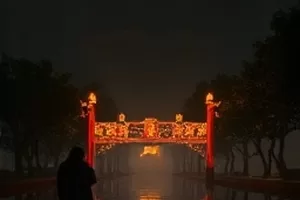 《巷口七点半》横版封面，清晨巷口冒着热气的早餐摊