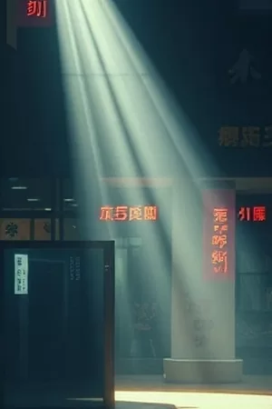 《深夜便利店奇谈》竖版封面，夜间便利店明亮的玻璃门与货架