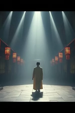 《长夜灯塔》竖版封面，深夜海面上矗立的灯塔与扫过的一束光束